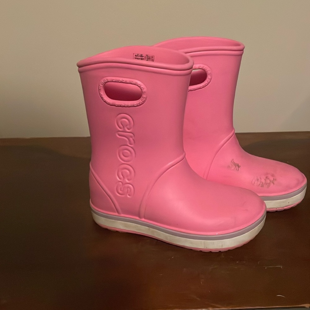 Crocs rain boots. Size 1